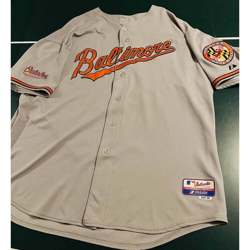 Majestic Baltimore Orioles VTG 2009 Gray MLB Jersey 60 3XL Stitched Patch Y2K